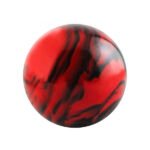 Bola de Boliche en LAI Súper Strike, 4 "Rojo y Negro veteado