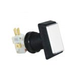 Rectanglar White IPB, 14V #161 lamp, .250 Microswitch